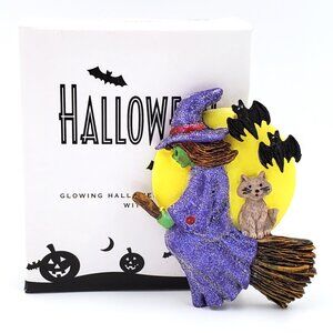RARE Vintage “Avon” Glow-In-The-Dark Halloween Witch Magnet – NEW